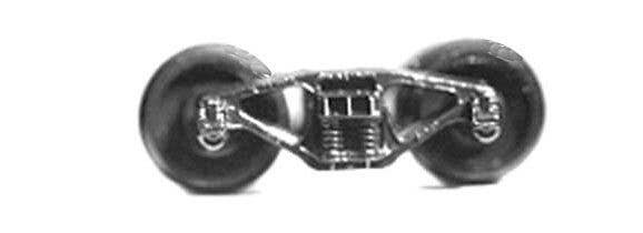 Freight Car Trucks One-Piece -- Bettendorf (Delrin, black) 1 Pair, HO, Tichy Train Group 3024