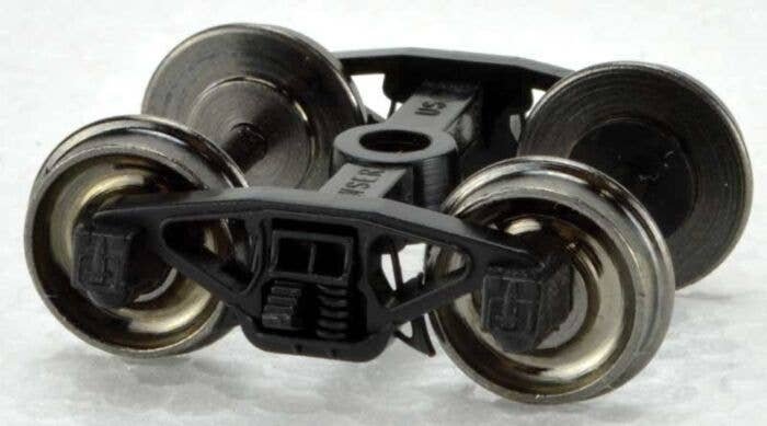 PRR Coil Semi-Elliptical Freight Trucks with Metal Wheels -- 1 Pair, HO, Bowser Manufacturing Co. 40194