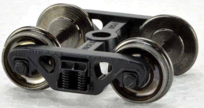 70 Ton Roadrailer Trucks with Metal Wheels -- 1 Pair, HO, Bowser Manufacturing Co. 40196