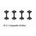 Metal Wheelsets - Feldbahn -- pkg(4), HOn2, Busch Gmbh & Co Kg 12299