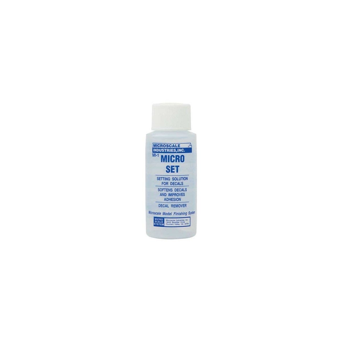 Micro Set Decal Setting Solution -- 1oz 29.6mL, All Scales, Microscale Industries Inc 104
