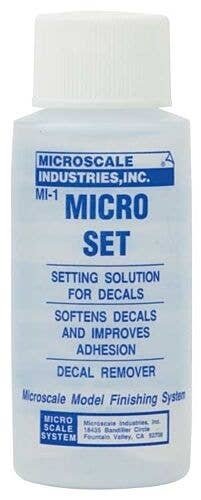 Micro Set Decal Setting Solution -- 1oz 29.6mL, All Scales, Microscale Industries Inc 104