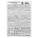 Dry Transfer Alphabet & Numbers - Condensed Railroad Roman -- Black, All Scales, Woodland Scenics 718