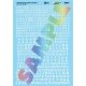 Alphabet Decal Set -- Railroad Roman Letters & Numbers 10, 14, 18, 20′ (white), HO, Microscale Industries Inc 90321