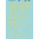 Alphabets & Numbers - Condensed Gothic -- Yellow, HO, Microscale Industries Inc 90026