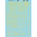 Alphabets & Numbers - Condensed Gothic -- Yellow, HO, Microscale Industries Inc 90026