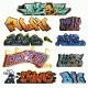 Mega Set Modern `Tagger` Graffiti Decals -- 2 pkg(9), N, Blair Line 1245