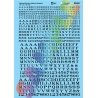 Alphabet Decal Set -- Railroad Roman Letters & Numbers 10, 14, 18, 20′ (black), HO, Microscale Industries Inc 90322