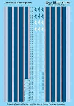 Amtrak - AMTK -- Phase VI Passenger Cars, 1996+, N, Microscale Industries Inc 601540