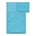 Railroad Decal Set -- 50+ Roadnames for Flatcars (white lettering), N, Tichy Train Group 101436N