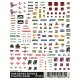 Dry Transfer Signs -- Service Station Signs, N, Woodland Scenics 574