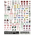 Dry Transfer Signs -- Service Station Signs, N, Woodland Scenics 574