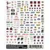 Dry Transfer Signs -- Service Station Signs, N, Woodland Scenics 574
