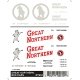Dry Transfer Railroad Lettering Sets -- Great Northern - Modern Rocky Logos, HO, Woodland Scenics 610