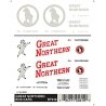 Dry Transfer Railroad Lettering Sets -- Great Northern - Modern Rocky Logos, HO, Woodland Scenics 610