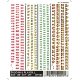 Dry Transfer Alphabet & Number Sets -- Tuscan & Playbill Type Faces (3/16 & 1/8′ red, gre, All Scales, Woodland Scenics 501