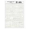 Dry Transfer Alphabet & Numbers - 45 Degree USA Gothic (Military 3/8 & 1/2′ -- White, All Scales, Woodland Scenics 745