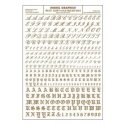 Dry Transfer Alphabet & Numbers - Script/Old English -- Gold, All Scales, Woodland Scenics 757