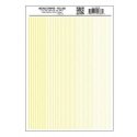Dry Transfer Stripes - .010, 1/64, .022, 1/32 & 3/64′ Wide -- Yellow, All Scales, Woodland Scenics 763