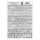 Dry Transfer Alphabet & Numbers - Condensed Railroad Gothic -- Black, All Scales, Woodland Scenics 737