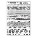 Dry Transfer Alphabet & Numbers - Condensed Railroad Gothic -- Black, All Scales, Woodland Scenics 737