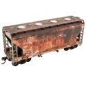 ACF 2-Bay Covered Hopper - Kit -- Southern Railway 91849 (Weathered gray, white, Yellow Conspicuity Marks)