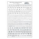 Dry Transfer Alphabet & Numbers - Script/Old English -- Silver, All Scales, Woodland Scenics 758