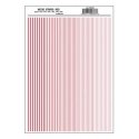 Dry Transfer Stripes - .010, 1/64, .022, 1/32 & 3/64′ Wide -- Red, All Scales, Woodland Scenics 762