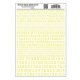 Dry Transfer Numbers Only - 45 Degree USA Gothic (Military Style) -- Yellow, All Scales, Woodland Scenics 749