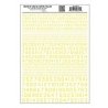 Dry Transfer Numbers Only - 45 Degree USA Gothic (Military Style) -- Yellow, All Scales, Woodland Scenics 749