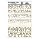 Dry Transfer Alphabet & Numbers - Extended Railroad Roman -- Gold, All Scales, Woodland Scenics 717