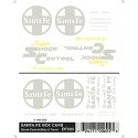 Dry Transfer Railroad Lettering Sets -- ATSF Boxcars (`Super Shock Control`, `Ship & Travel` Larg, HO, Woodland Scenics 605