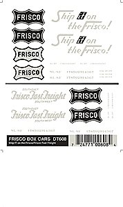 Dry Transfer Railroad Lettering Sets -- St. Louis-San Francisco Boxcars `Ship It` & `Fast Freight, HO, Woodland Scenics 608