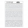 Dry Transfer Numbers - Railroad Roman - 1/16, 3/32, 1/8, 3/16, 1/4 & 5/16′ -- Silver, All Scales, Woodland Scenics 712