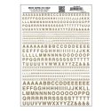 Dry Transfer Alphabet & Numbers - Railroad Gothic -- Gold, All Scales, Woodland Scenics 722