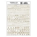 Dry Transfer Alphabet - Railroad Roman - 1/16, 3/32, 1/8, 3/16, 1/4 & 5/16′ -- Gold, All Scales, Woodland Scenics 703