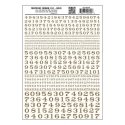 Dry Transfer Numbers - Railroad Roman - 1/16, 3/32, 1/8, 3/16, 1/4 & 5/16′ -- Gold, All Scales, Woodland Scenics 709
