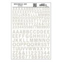 Dry Transfer Alphabet & Numbers - Railroad Gothic - 3/8 & 1/2′ 1 & 1.3cm -- White, All Scales, Woodland Scenics 733