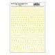 Dry Transfer Alphabet & Numbers - Stencil/Block Roman -- Yellow, All Scales, Woodland Scenics 754