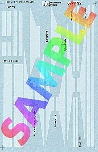 Boston & Maine - B&M -- Cab Unit Diesel Striping 1957-78 (Use w/460-87176), HO, Microscale Industries Inc 871192