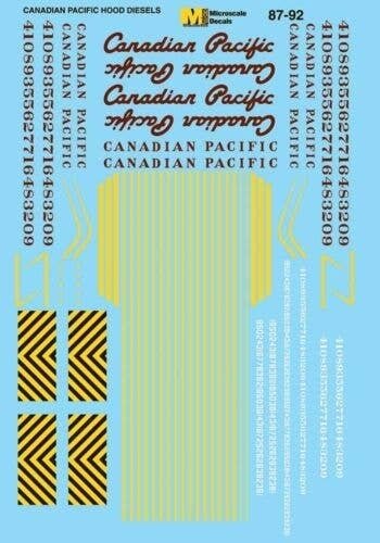 Canadian Pacific - CP -- Hood Unit Diesels (maroon, gray) 1945-1969, HO, Microscale Industries Inc 8792