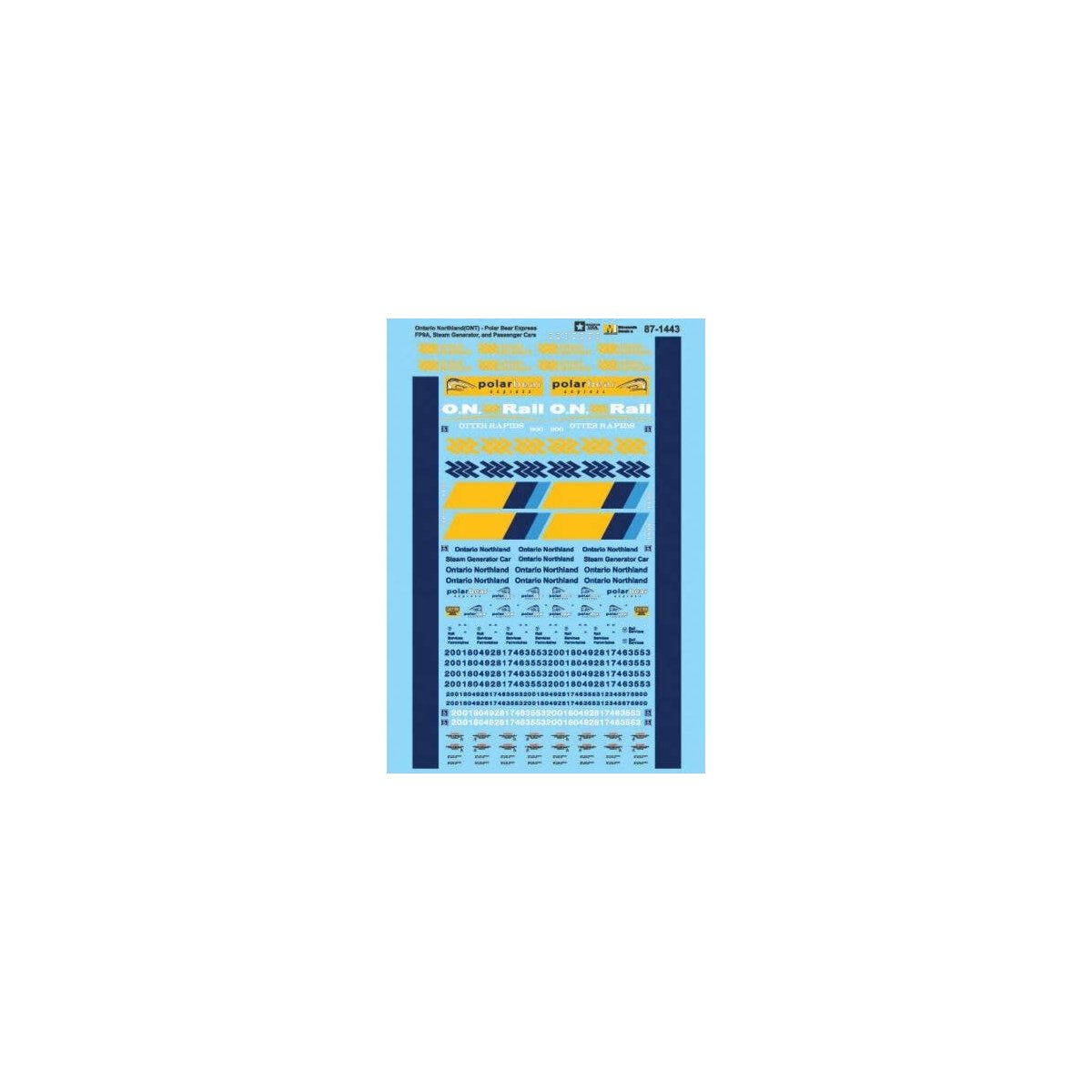 Ontario Northland - ONT -- Polar Bear Express FP9A Locomotove, Steam Generator & Pass, HO, Microscale Industries Inc 871443
