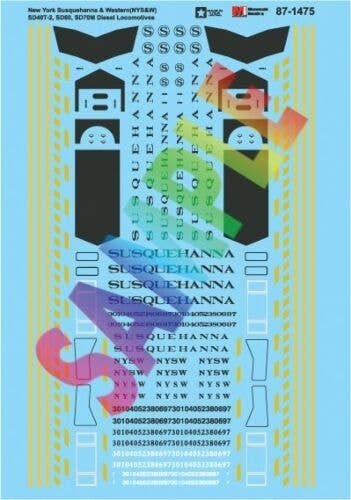 NYS&W Diesel Locos, HO, Microscale Industries Inc 871475