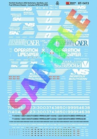Norfolk Southern - NS -- Diesel Gensets, GP59 & GP60 (Replaces MC-4392 & MC-4057), HO, Microscale Industries Inc 871413