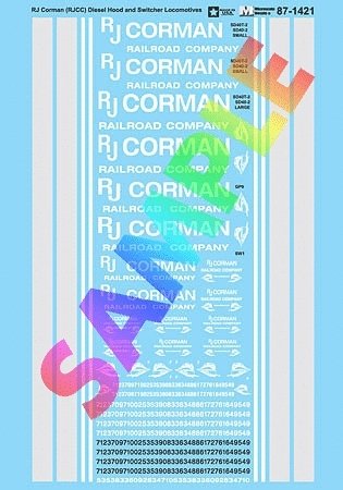 RJ Corman - RJCC -- Diesel Hood & Switchers, HO, Microscale Industries Inc 871421