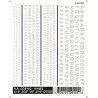 Dry Transfer Alphabet & Number Sets -- Railroad Gothic Type Face (white), All Scales, Woodland Scenics 507