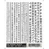 Dry Transfer Alphabet & Number Sets -- Railroad Roman Type Face (black), All Scales, Woodland Scenics 505