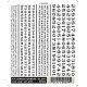 Dry Transfer Alphabet & Number Sets -- Railroad Roman Type Face - Numbers Only (black), All Scales, Woodland Scenics 509
