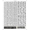 Dry Transfer Alphabet & Number Sets -- Railroad Roman Type Face - Numbers Only (black), All Scales, Woodland Scenics 509