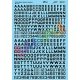 Alphabet & Number Decal Set -- Gothic Block (black) 22`, 24`, HO, Microscale Industries Inc 90312
